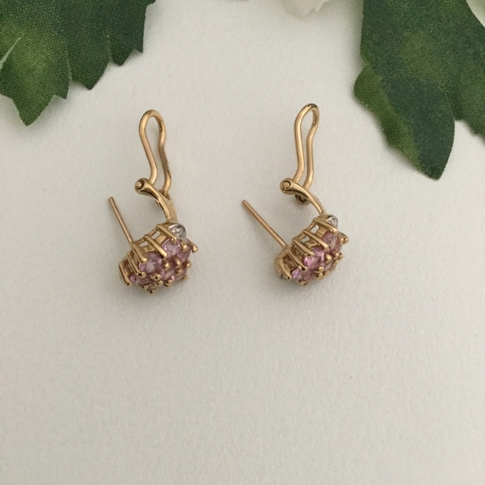 HOST PICK! 10k SAPPHIRE EARRINGS - Picture 2 of 6